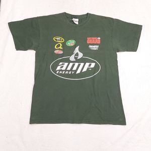 Y2K Dale Earnhardt Jr Amp Energy Green Double-sided Graphic T-Shirt Men’s Large